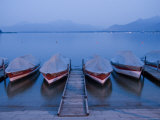 Boats and Lake, Chiemsee, Bavaria, Germany Photographic Print by Demetrio Carrasco