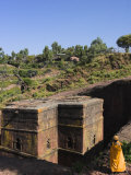 Pilgrim at the Church of Bet Giyorgis, Lalibela, Ethiopia Photographic Print by Jane Sweeney