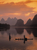 Cormorant Fishermen, Li River, Yangshuo, Guangxi, China Photographic Print by James Montgomery