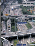 Highway Traffic, Wan Chai, Hong Kong, China Photographic Print by Jon Arnold
