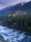 Banff Springs Hotel from Surprise Point and Bow River, Banff National Park, Alberta, Canada Photographic Print by Gavin Hellier
