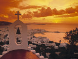 Mykonos Town and Harbour, Mykonos, Greece Photographic Print by Doug Pearson