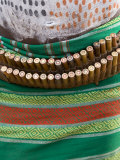 Karo Tribesman Wearing a Belt of Bullets, Lower Omo Valley, Ethiopia Photographic Print by Gavin Hellier