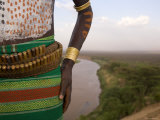 Karo Tribesman Wearing a Belt of Bullets, Lower Omo Valley, Ethiopia Photographic Print by Gavin Hellier