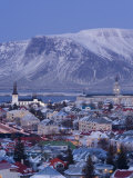 View over Reykjavik in Winter, Iceland Photographic Print by Gavin Hellier