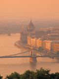Chain Bridge and Danube River, Budapest, Hungary Photographic Print by Jon Arnold