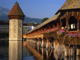 Wasserturm and Kapellbrucke, Luzern, Switzerland Photographic Print by Gavin Hellier