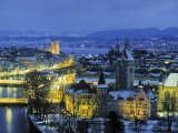 Skyline of Zurich, Switzerland Photographic Print by Jon Arnold