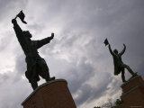 Communist Era Statues, Szobor Park, Budapest, Hungary Photographic Print by Walter Bibikow