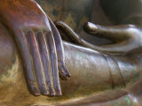 Detail of Buddha Statue, Wat Sa Si, Vientiane, Laos Photographic Print by Michele Falzone
