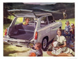 Austin A40 at Family Picnic Print