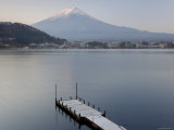 Mt. Fuji and Lake Kawaguchi, Kansai Region, Honshu, Japan Photographic Print by Peter Adams