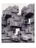 Geometrical Cubes Building Poster