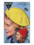 1950's Teen's Knitted Beret and Pixie Hood Prints