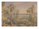 The Strait Between the Islands of Bombay and Salsette from a Portuguese Church Bandra, India Lámina giclée por William Carpenter