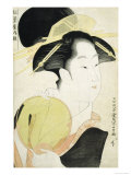 The Courtesan Yosooi of the Matsuba-Ya House Stampa giclée di Chokosai Eisho
