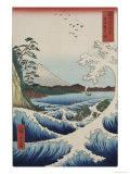 The Sea at Satta in Suruga Province reproduction procédé giclée par Hiroshige Utagawa