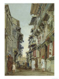Street in the Native Town, India Lámina giclée por William Carpenter