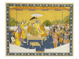 Rama and Sita Enthroned, 19th Century Giclee Print