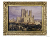 Lincoln Cathedral from the North West, Lincolnshire, England, 19th Century Giclee Print by Frederick Mackenzie
