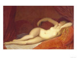 Sleeping Odalisque, c.1808 reproduction procédé giclée par Jean-Auguste-Dominique Ingres