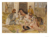 The Hhareem, Cairo, Egypt reproduction procédé giclée par John Frederick Lewis