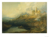 Thunderstorm Approaching at Sunset at Warkworth Castle, Northumberland Giclee Print by William Turner