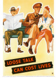 Loose Talk Can Cost Lives Poster von Holmgren 