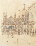 St. Mark's Poster van Adelene Fletcher St. Mark's Poster van Adelene Fletcher
