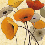 Pumpkin Poppies II Posters van Shirley Novak Pumpkin Poppies II Posters van Shirley Novak