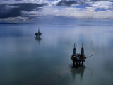 Oil Platforms, Alaska Photographic Print
