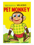 Mechanical Walking Pet Monkey Posters