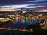Downtown View from West End Overlook, Pittsburgh, Pennsylvania Photographic Print by Walter Bibikow