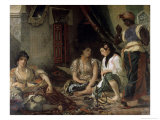 Femme D'Alger Dans Leur Appartement Giclee Print by Eugene Delacroix