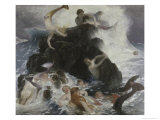 Mermaids at Play Giclee-trykk av Arnold Bocklin Mermaids at Play Giclee-trykk av Arnold Bocklin