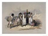 Group of Nubians at Wady Kardassy Lámina giclée por David Roberts