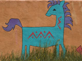 Horse Wall Mural, Santa Fe, New Mexico Photographic Print by Nancy & Steve Ross