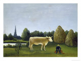 View Surrounding Paris Giclee Print by Henri Rousseau