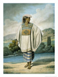 Woman in Huipil, c.1831 reproduction procédé giclée par Johann Friedrich Maximilian Von Waldeck