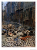 La Barricade, Rue de La Mortellerie, c.1848 reproduction procédé giclée par Jean-Louis Ernest Meissonier