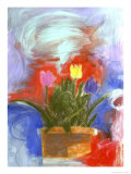 Tulip Pot Giclee-trykk av Peggy Brown