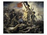 La Liberte Guidant Le Peuple reproduction procédé giclée par Eugene Delacroix