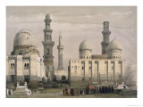 Tombs of the Memlooks, Cairo, with an Arab Funeral reproduction procédé giclée par David Roberts