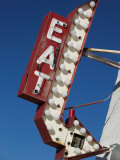 Eat Diner Sign along West 6th Avenue, San Jacinto District, Amarillo, Texas Photographic Print by Walter Bibikow