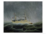 Ship in a Storm reproduction procédé giclée par Henri Rousseau