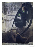 Death of a Grave Digger Giclee Print by Carlos Schwabe