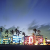 Art Deco Architecture and Palms, South Beach, Miami, Florida Photographic Print by Robin Hill