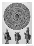 Stone of Tizoc, Three Idols Giclee Print by Johann Friedrich Maximilian Von Waldeck