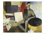 Man Seated Giclée-Druck von Roger de La Fresnaye