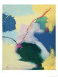 Abstract in Green, Orange, and Yellow Giclee-trykk av Peggy Brown
